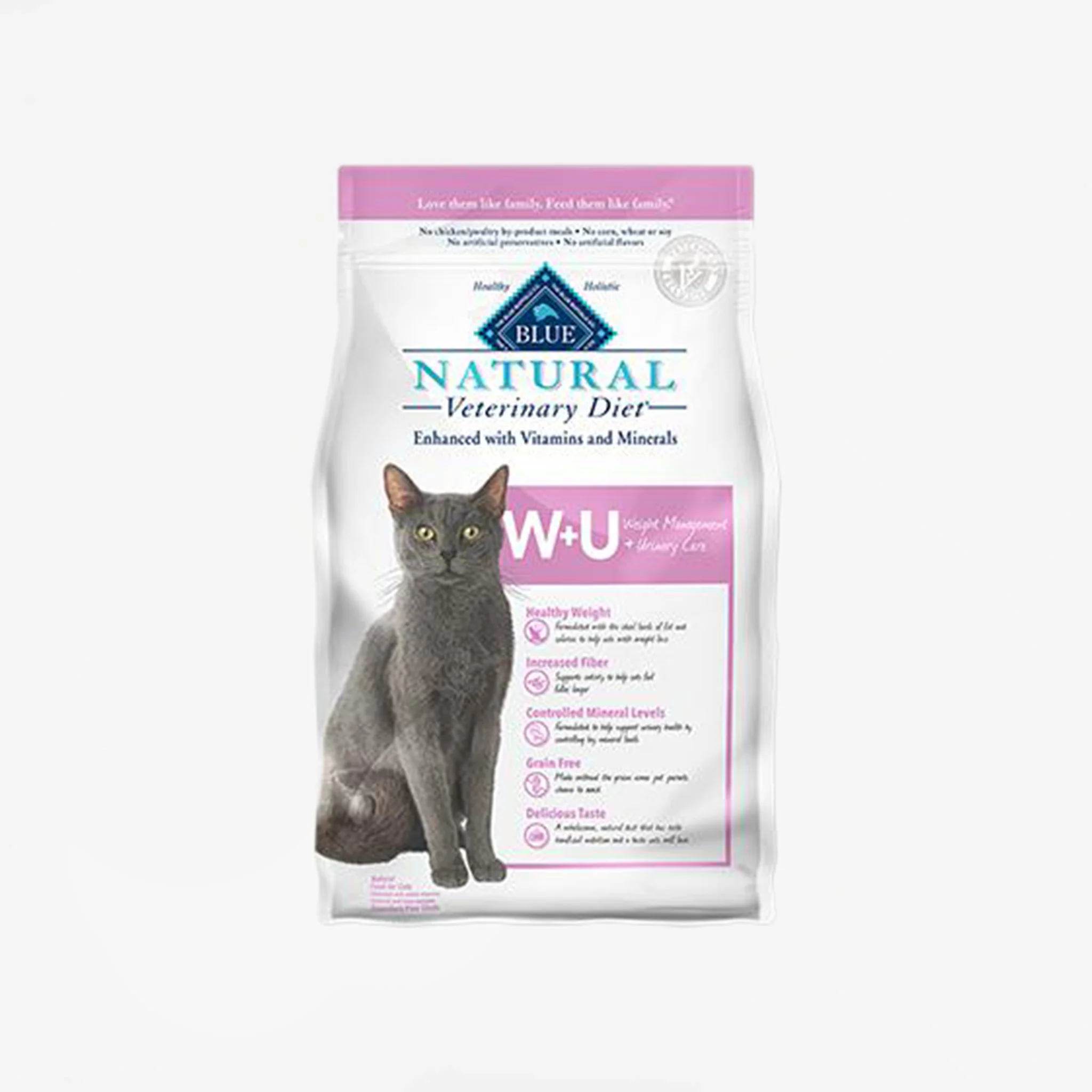 Blue Buffalo Natural Veterinary Diet W+U Weight Management + Urinary Care for Cats - Dry