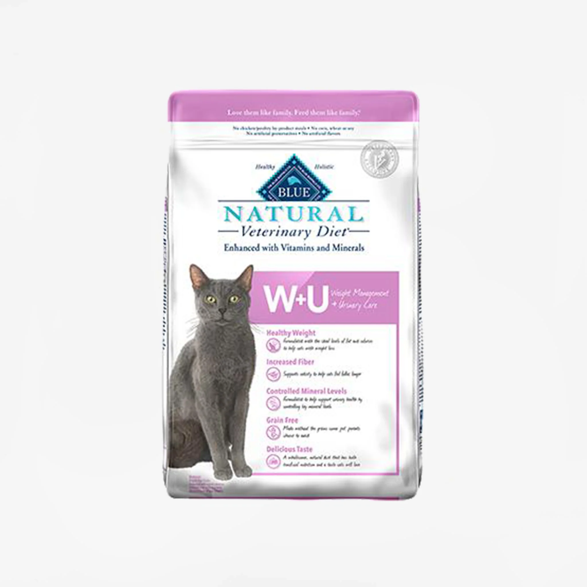 Blue Buffalo Natural Veterinary Diet W+U Weight Management + Urinary Care for Cats - Dry - Image 2