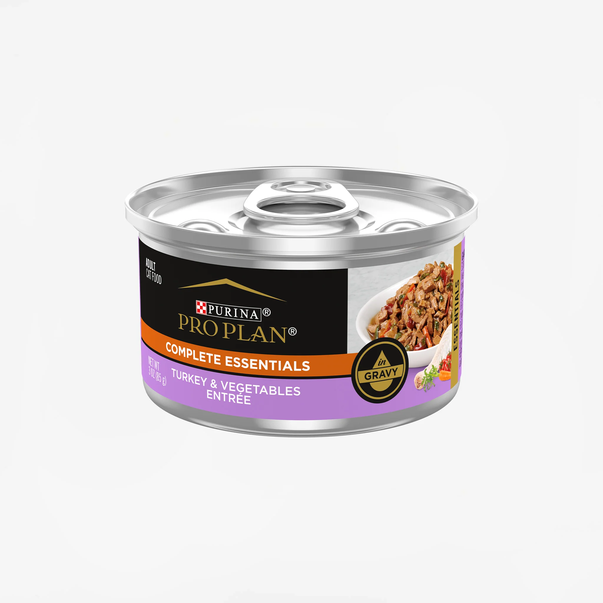 Purina Pro Plan Complete Essentials Adult Turkey & Vegetables Entrée in Gravy Cat Food